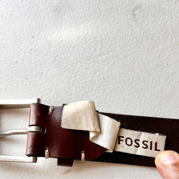 Fossil Mitchel Belt Brown Men’s Genuine Leather Size Medium - Picture 5 of 11